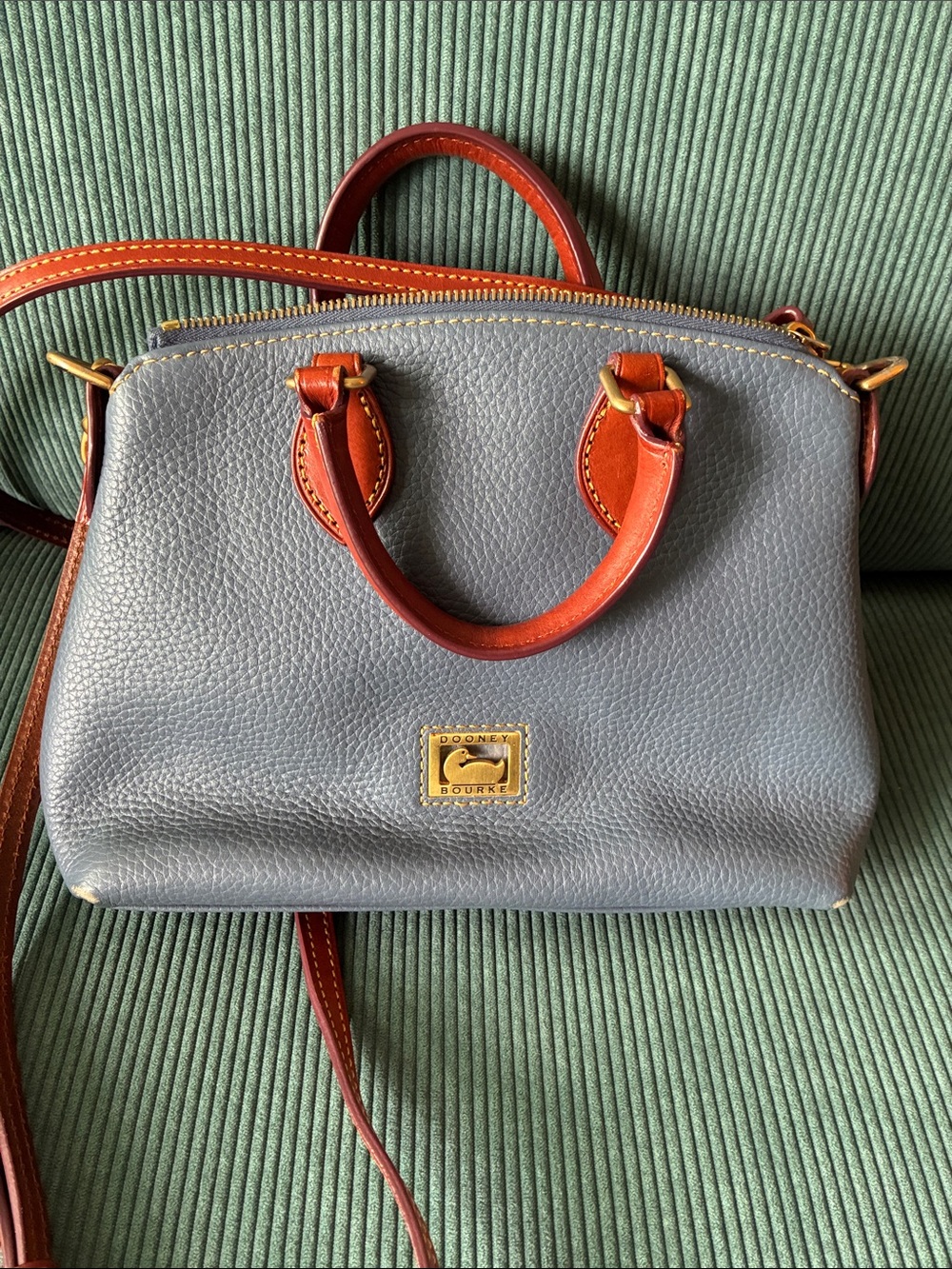 Dooney & Bourke blue grey mini satchel